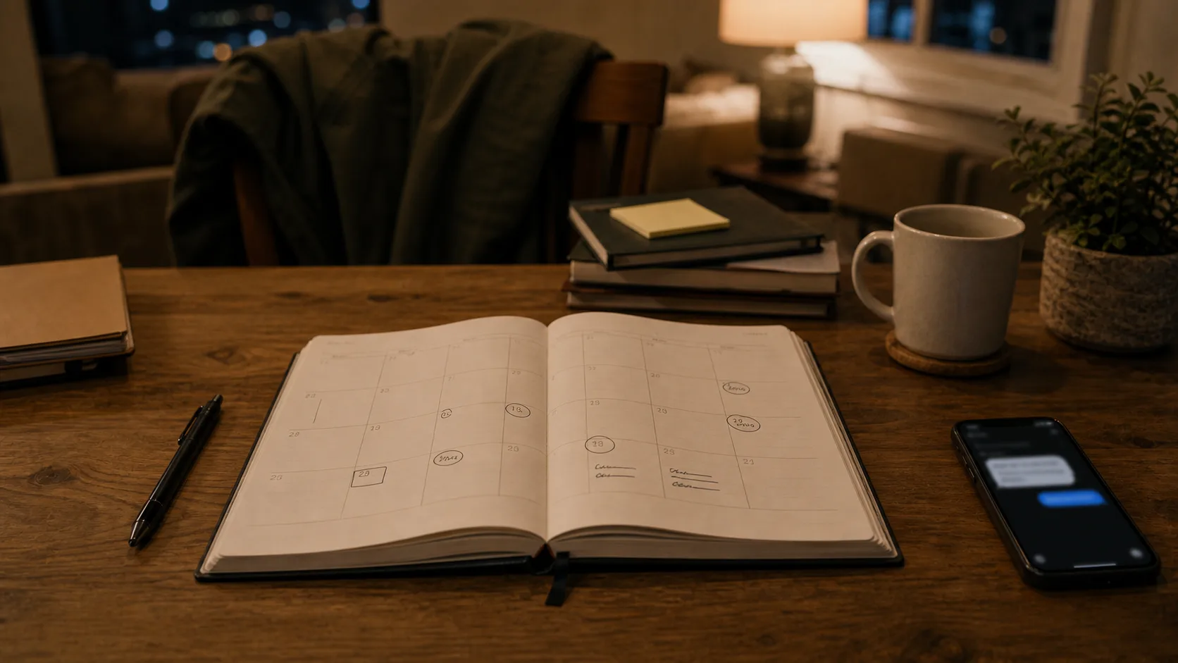 A phone screen displaying a text message containing the phrase "we should hang sometime."